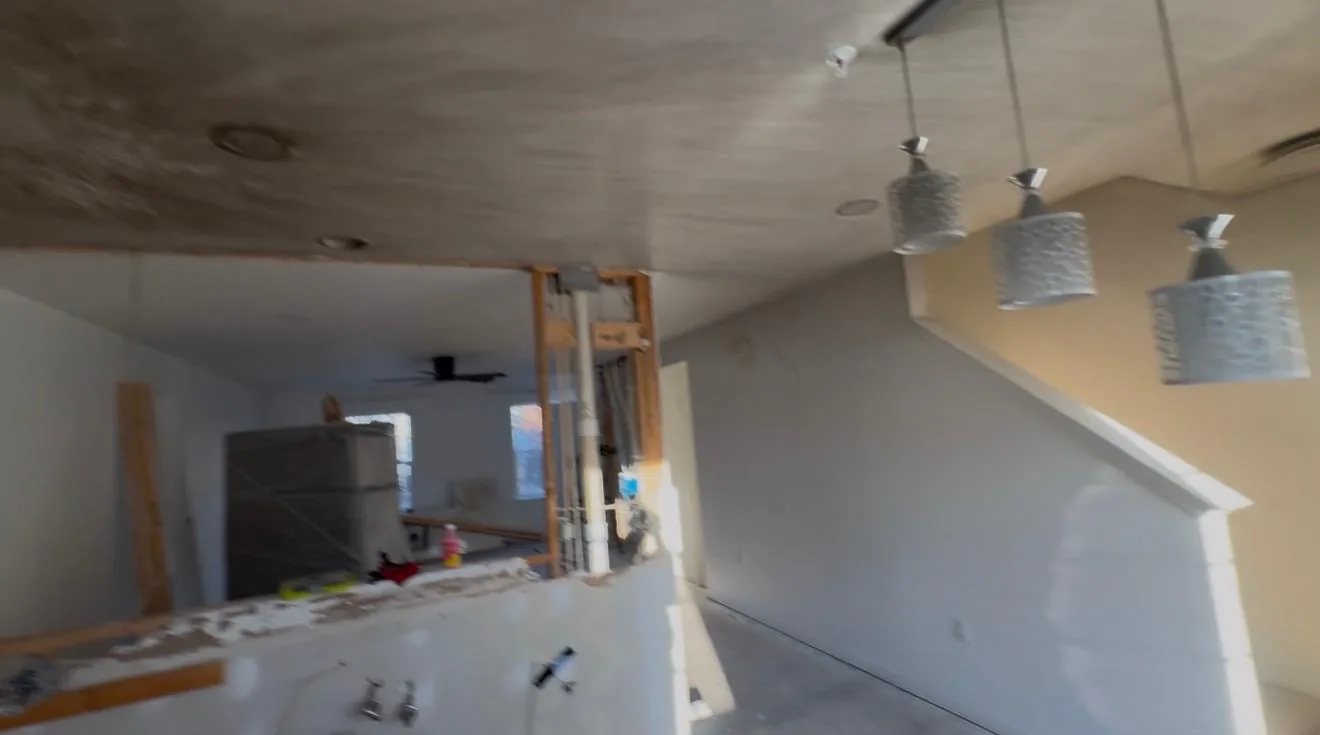 Kitchen during demolition and preparation
